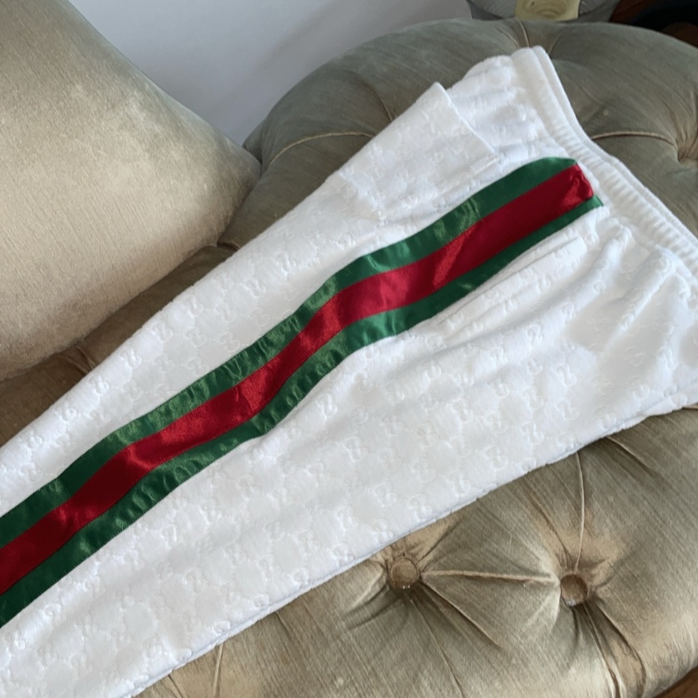 New Gucci mens terry cloth jogging pants - Picture 8 of 13